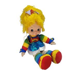 Rainbow Brite Doll Hallmark 18" Retro Vinyl Face Clothe Plush Doll retro repo